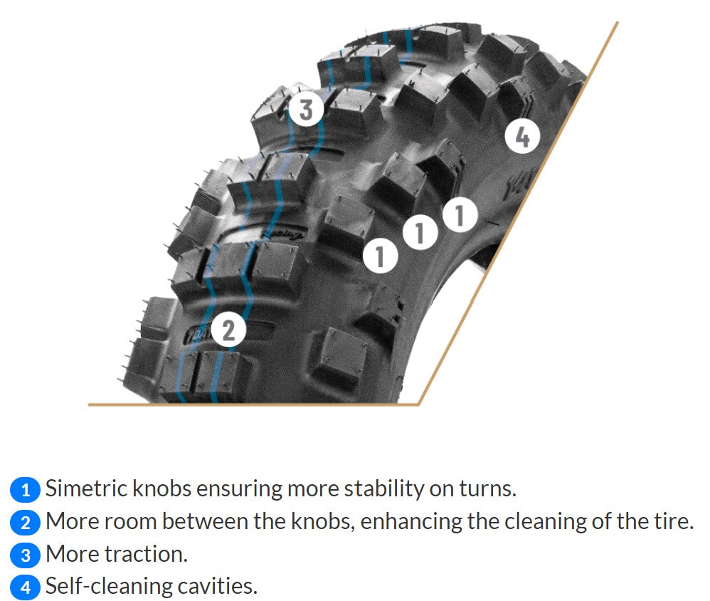 Borilli 7 DAYS ENDURO SOFT 140/80-18 Rear