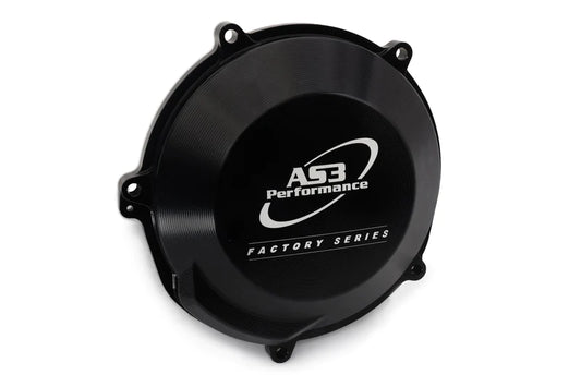 AS3 FACTORY SERIES HARD ANODISED CLUTCH COVER BLACK Beta Xtrainer 250 300rr 2018 onwards