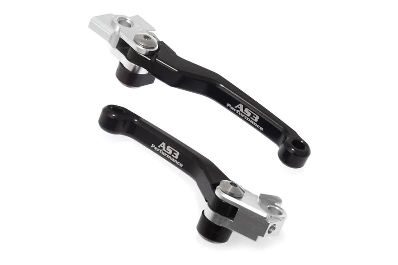 AS3 BETA 125 200 250 300 350 390 430 480 RR XTRAINER 2013-2023 AS3 FRONT BRAKE & CLUTCH FLEXI LEVERS BLACK