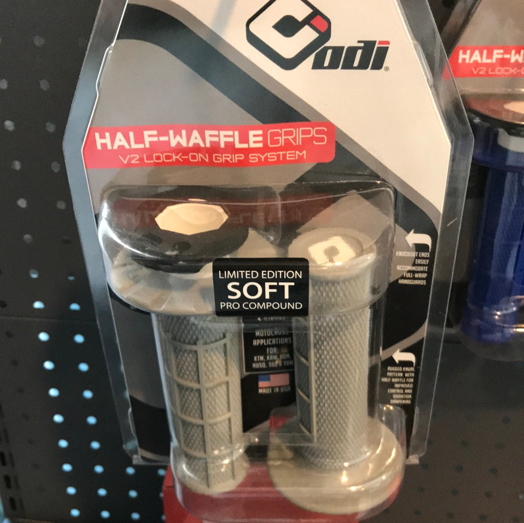 ODI HALF WAFFLE GRIPS GREY